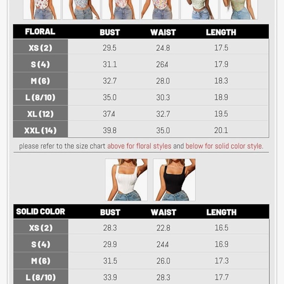 KUTUMAI Women's Summer Floral Corset Crop Top Strap Boned Bustier Zip Back - Picture 5 of 10